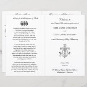 Marian Cross-Catholic Wedding Program (Vorne/Hinten)