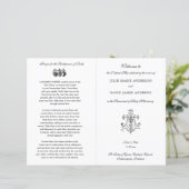 Marian Cross-Catholic Wedding Program (Stehend Vorderseite)