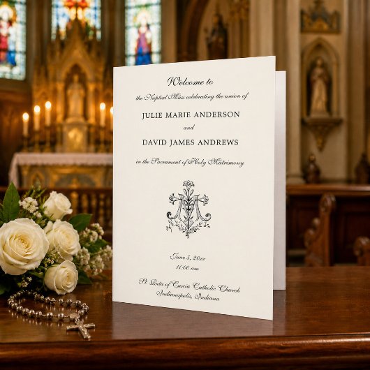 Marian Cross-Catholic Wedding Program