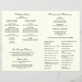 Marian Cross Katholisches Hochzeitsprogramm (Rückseite)