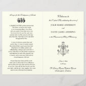 Marian Cross Katholisches Hochzeitsprogramm (Vorderseite)