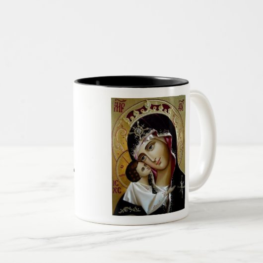 Marian Ikonen-Tasse Zweifarbige Tasse (VorderseiteRechts)