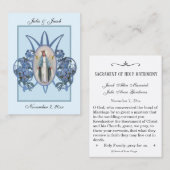 Marian Katholic Gastgeschenk Hochzeit Holy Card Visitenkarte (Vorne/Hinten)
