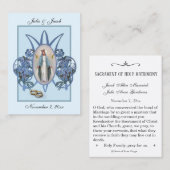 Marian Katholic Gastgeschenk Hochzeit Holy Card Visitenkarte (Vorne/Hinten)