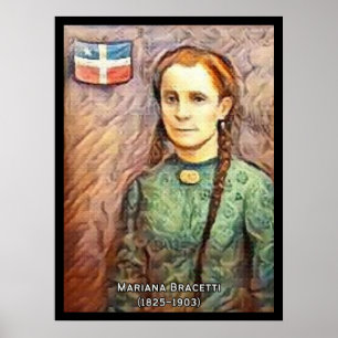 Mariana Bracetti Puerto-ricanische Flagge von Lare Poster