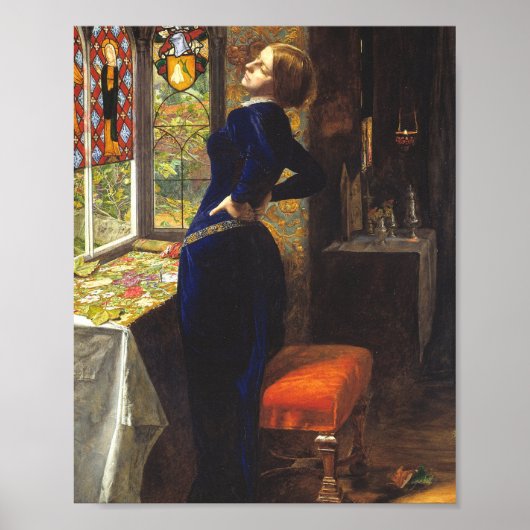 Mariana by John Everett Millais Poster (Vorne)