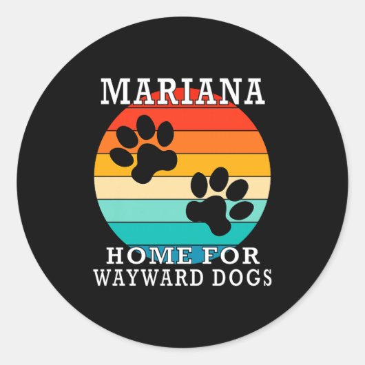 Mariana Home For Wayward Dogs Family Name Premium  Runder Aufkleber (Vorderseite)