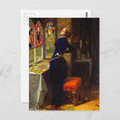 Mariana von John Everett Millais (1851) Postkarte (Vorne/Hinten)