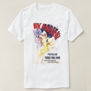 "Mariani Wein" Vintage Französische Art-deco Werbe T-Shirt