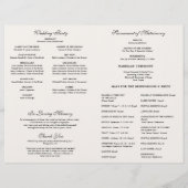 Marianisches Monogramm Hochzeitsprogramm für die N (Rückseite)