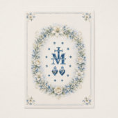 Marianisches Monogramm mit Heiligen Herzen Floral (Vorderseite)