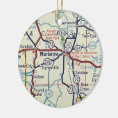 Marianna FL Vintage Karte Keramik Ornament (Links)