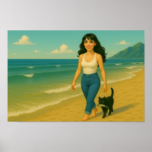 Marianne Beach With Lilly Poster (Vorne)