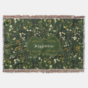 Marianne Dark Daisy Floral Decke