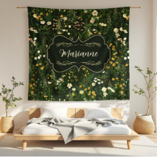 Marianne Dark Daisy Floral Fleecedecke