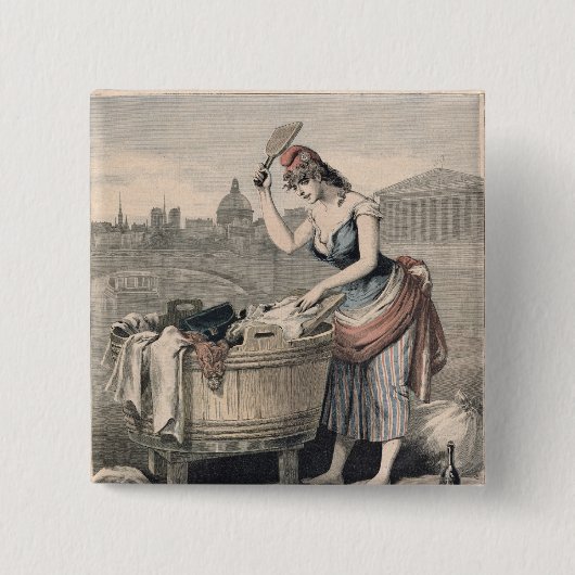 Marianne die Königin der Washerwomen Button (Vorderseite)
