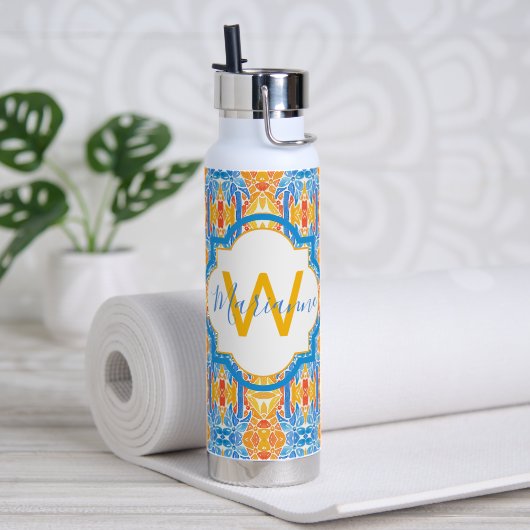 Marianne-Mosaik-Wasserflasche Trinkflasche (Yoga (gedreht)