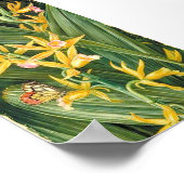 Marianne North - Ein Orchid und Schmetterlinge Poster (Ecke)