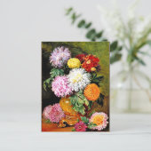 Marianne North - Japanisch Chrysanthemums Postkarte (Stehend Vorderseite)