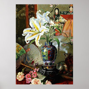 Marianne North - vintage Gemälde, Japan Poster