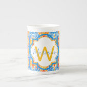 Marianne Orange and Blue Mosaic Mug Porzellantasse (Vorderseite)