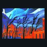 Marianne von Werefkin - Rote Stadt Poster<br><div class="desc">Landschaftsmalerei des Expressionismus,  1909.</div>