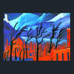 Marianne von Werefkin - Rote Stadt Poster<br><div class="desc">Landschaftsmalerei des Expressionismus, 1909.</div>