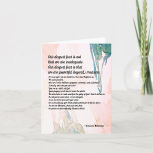 Marianne Williamson Deepest Fefferquote Blank Karte