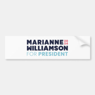 Marianne Williamson für Präsident 2024 Autoaufkleber