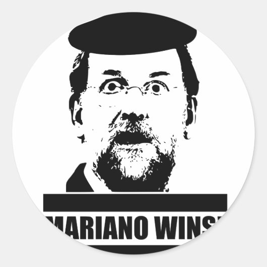Mariano Wins! Runder Aufkleber (Vorderseite)