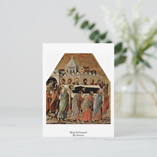 Marias Beerdigung durch Duccio Postkarte (Stehend Vorderseite)