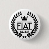 Marias Fiat mit katholischer Taste Button (Vorderseite)