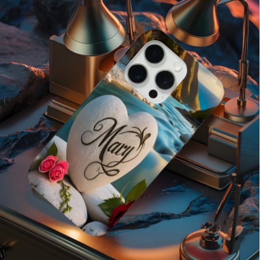 Marias Herzstein Sonnenuntergang Case-Mate iPhone Hülle