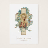 Marias katholische Hochzeitskarte unakulieren (Vorderseite)
