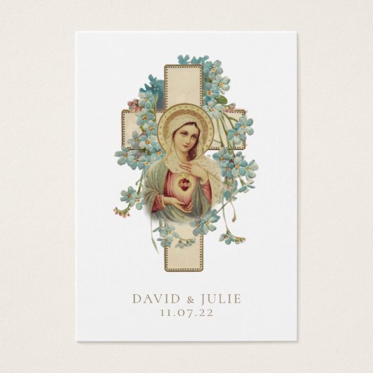 Marias katholische Hochzeitskarte unakulieren (Vorderseite)