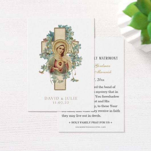 Marias katholische Hochzeitskarte unakulieren (Schreibtisch)