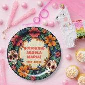 💀 🎉 María's Memory Bloom Día de los Muertos Pappteller (Party)