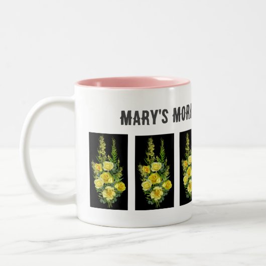 Marias Morgenkaffee-Tasse Personalisierte Tasse (Links)