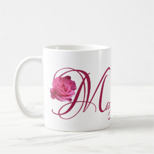 Marias Name Rosa Rosa Blume boho Kaffeetasse