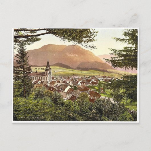 Mariazell, allgemeine Ansicht, Steiermark, Österre Postkarte (Vorderseite)