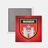 Maribor Flag Magnet (Vorderseite/Rückseite)