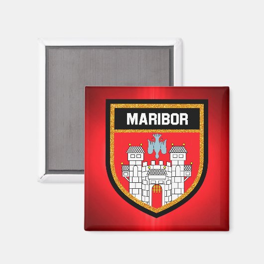 Maribor Flag Magnet (Vorderseite/Rückseite)