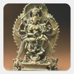 Marichi, der Strahl der Morgendämmerung, Pala-Peri Quadratischer Aufkleber