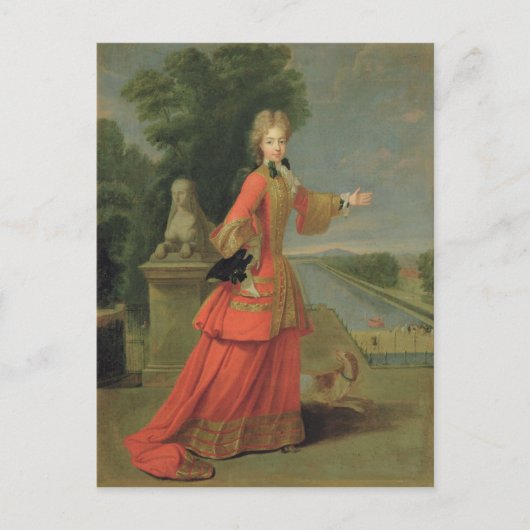 Marie-Adelaide de Savoie im Jagdkleid Postkarte (Vorderseite)