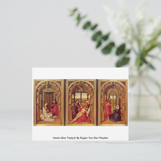 Marie Altar Triptych von Rogier Van der Weyden Postkarte (Stehend Vorderseite)