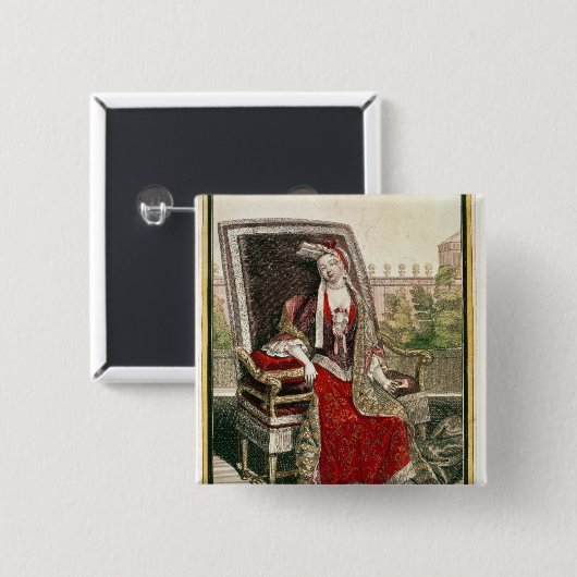 Marie-Anne Mancini Herzogin der Fleischbrühe Button (Vorne & Hinten)