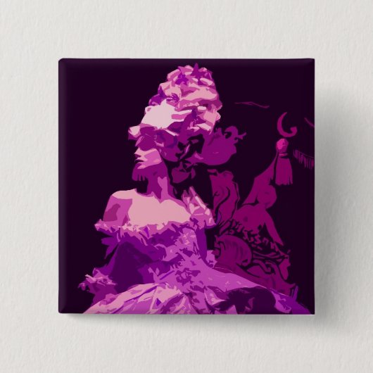Marie Antionette - lila Button (Vorderseite)
