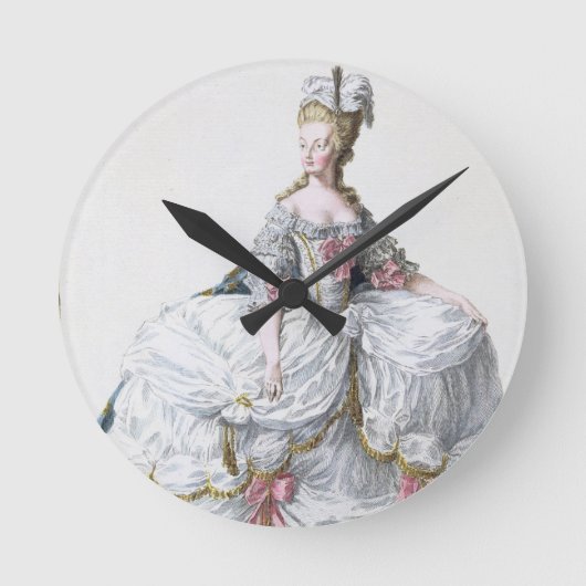 Marie Antoinette (1752-93) from 'Receuil des Estam Runde Wanduhr (Vorderseite)
