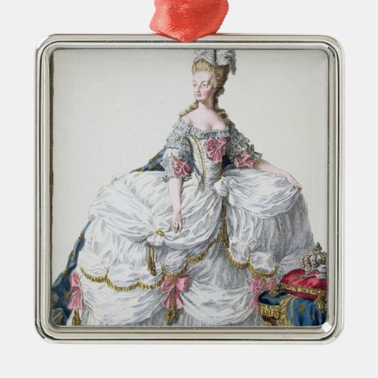 Marie Antoinette (1752-93) von 'Receuil DES Estam Silbernes Ornament (Vorne)