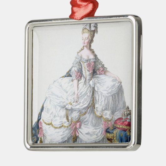 Marie Antoinette (1752-93) von 'Receuil DES Estam Silbernes Ornament (Links)
